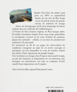 4eme de couverture livre Je vous écris du Pays Basque
