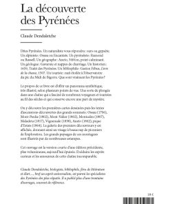 résumé La Découverte des Pyrénées - Claude Dendaletche
