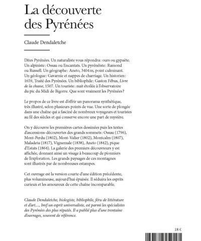 résumé La Découverte des Pyrénées - Claude Dendaletche