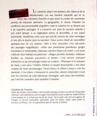 Résumé du livre le Luberon entre ciel et lettres