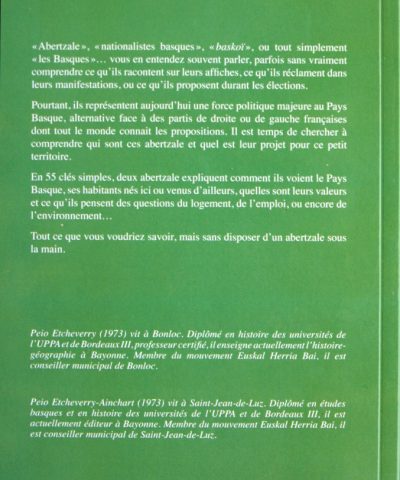 dos du livre Pourquoi nous sommes des Abertzale - Peio Etcheverry - Peio Etcherry-Ainchart