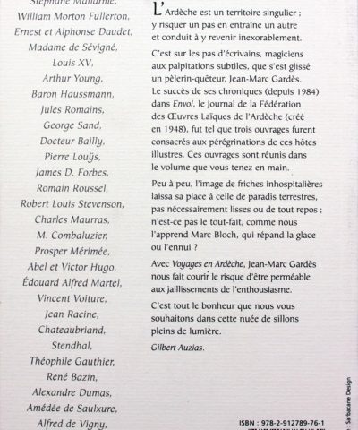 résumé livre Voyages en Ardèche