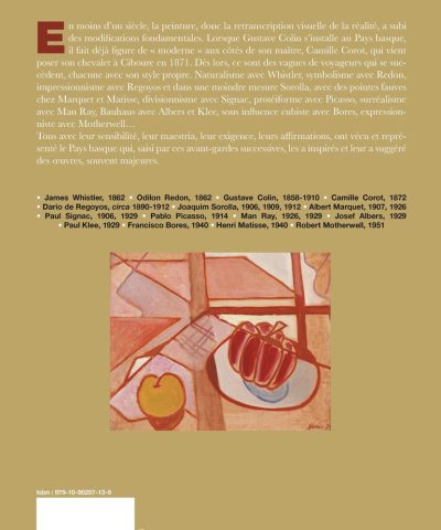 Dos du livre des impressionnistes aux Avant-gardes en Pays basque