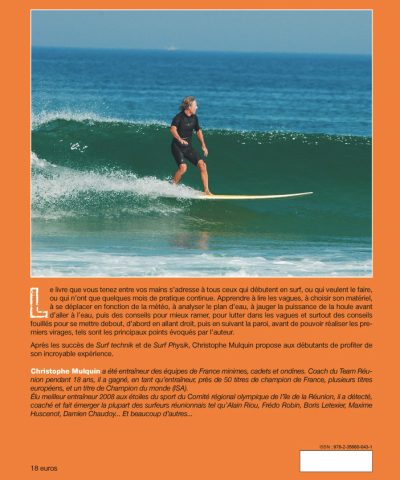 Dos du livre d'initiation surf Surf Technik par Christophe Mulquin