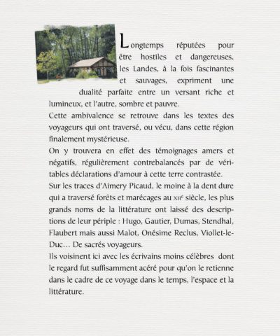 Dos du livre Je vous écris des Landes