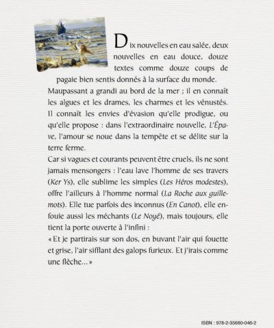 Résumé du livre de nouvelles la mer, l'amour, l'amer - Maupassant