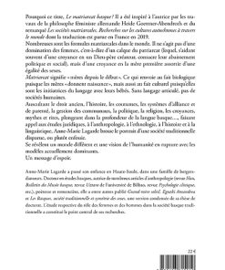 4eme de couverture du livre le Matriarcat basque par Anne-Marie Lagarde