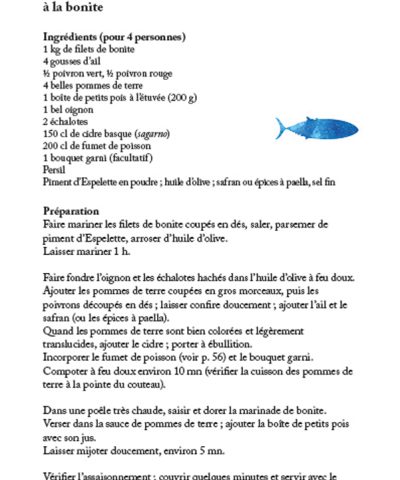 recette de marmitako de la Pinasse