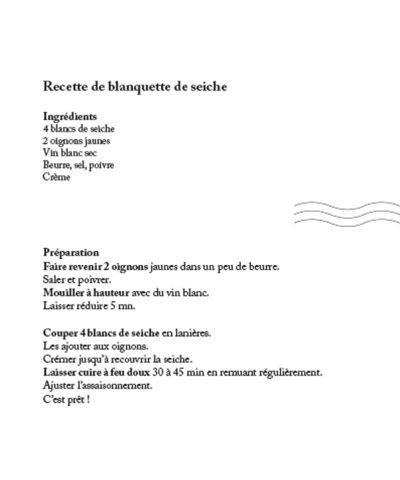 recette de blanquette de seiche