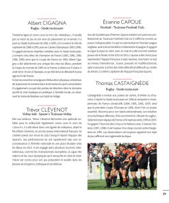 Cigagna, Capoule, Clévenot, Castaignède ont marqué l'histoire du sport à Toulouse